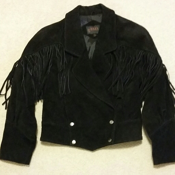 Vintage Jackets & Blazers - NEW Vintage Suede Leather Fringe Coat